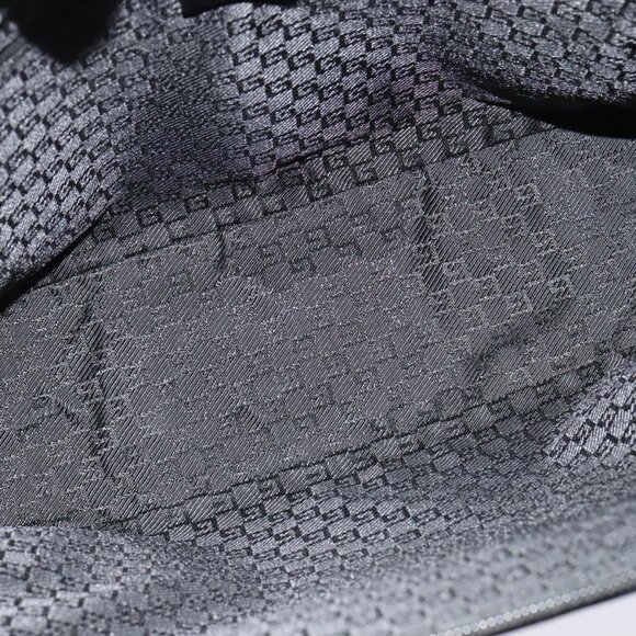 GUCCI Tote Bag Canvas Leather Gray Black Silver 002 1122 Auth bs23009 - Picture 10 of 15